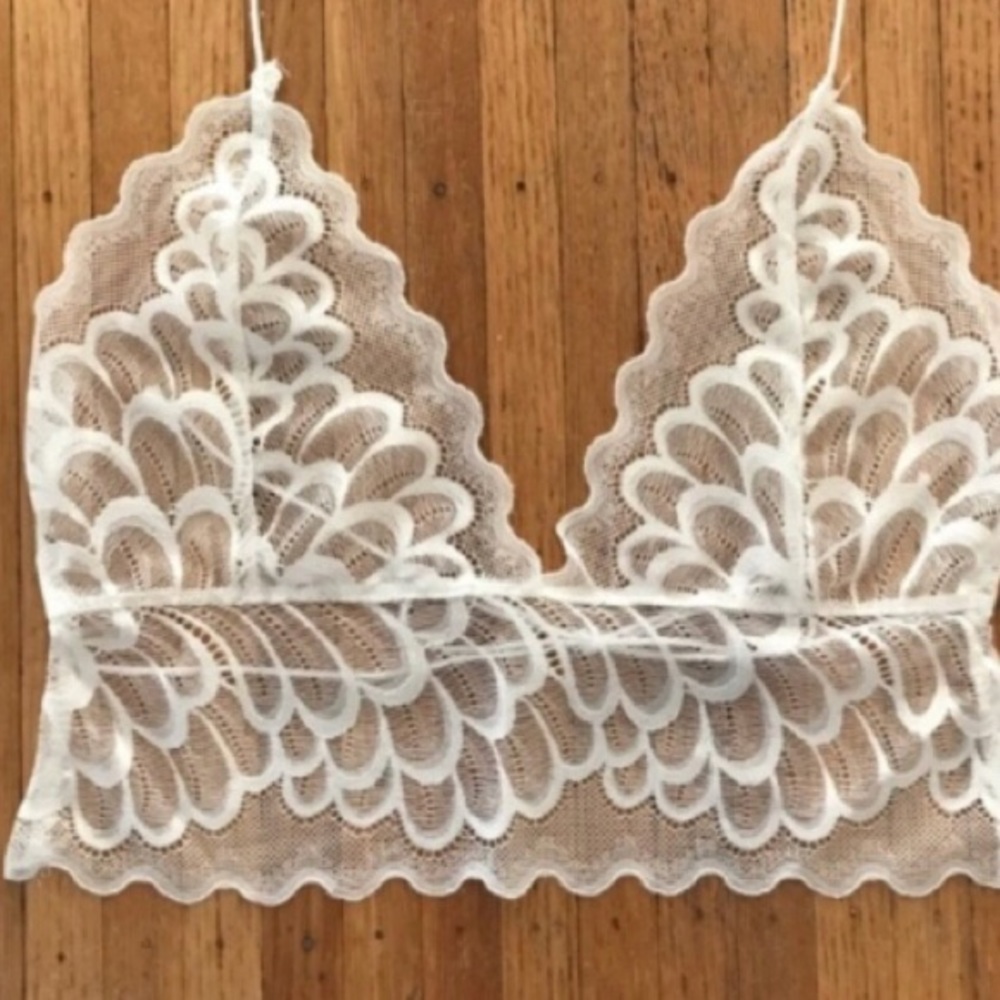 NWT white lace bralette (XS,S,M) - Picture 2 of 4